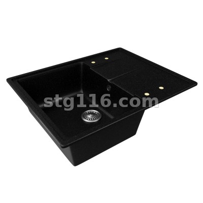 Мойка ML-GM Gloss 05 с крылом черная 480х620х180 мм